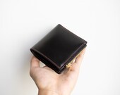 Cordovan Black Bifold leather wallet, handmade wallet