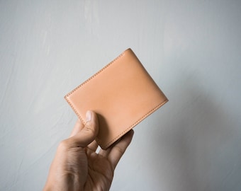 Tochigi Natrual Bifold leather wallet, handmade wallet