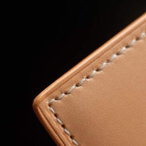 Cartera plegable azul, cartera plegable de cuero, cartera de cuero para hombre, cartera de cuero genuino, cartera cordobesa, cartera de cuero curtido vegetal imagen 7