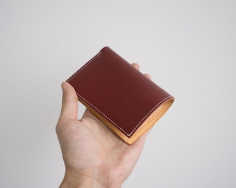 Buttero cuero bifold cartera de cuero, cartera hecha a mano
