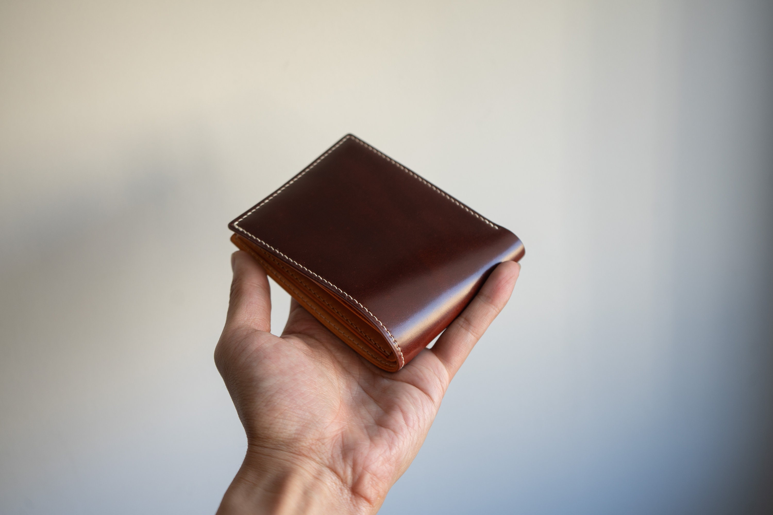 HORWEEN LEATHER WALLET Horween Cordovan Wallet Gift for Him Handmade
