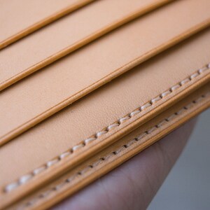 Tochigi Brown Bifold leather wallet, handmade wallet image 6