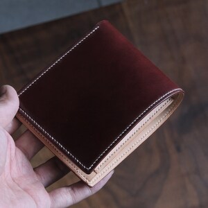 Carteira Bifold Borgonha, Carteira Bifold de Couro, Carteira de Couro Masculino, Carteira de Couro Genuíno, Carteira Córdoba, Carteira de Couro Curtido Vegetal