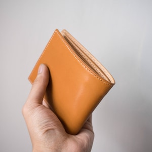 Carteira Bifold Marrom, Carteira Bifold de Couro, Carteira de Couro Masculino, Carteira de Couro Genuíno, Carteira de Couro Japão, Carteira de Couro Curtido Vegetal