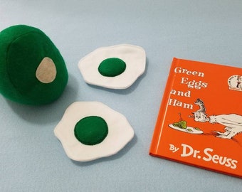 Green eggs and ham felt pretend play set