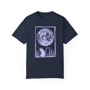Moonlit Cats Unisex T-Shirt, Nature Lover Gift, Cozy Casual Wear, Eco-Friendly Tee, Perfect for Fall Celebrations image 6