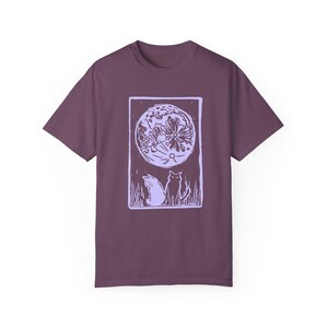 Moonlit Cats Unisex T-Shirt, Nature Lover Gift, Cozy Casual Wear, Eco-Friendly Tee, Perfect for Fall Celebrations image 7