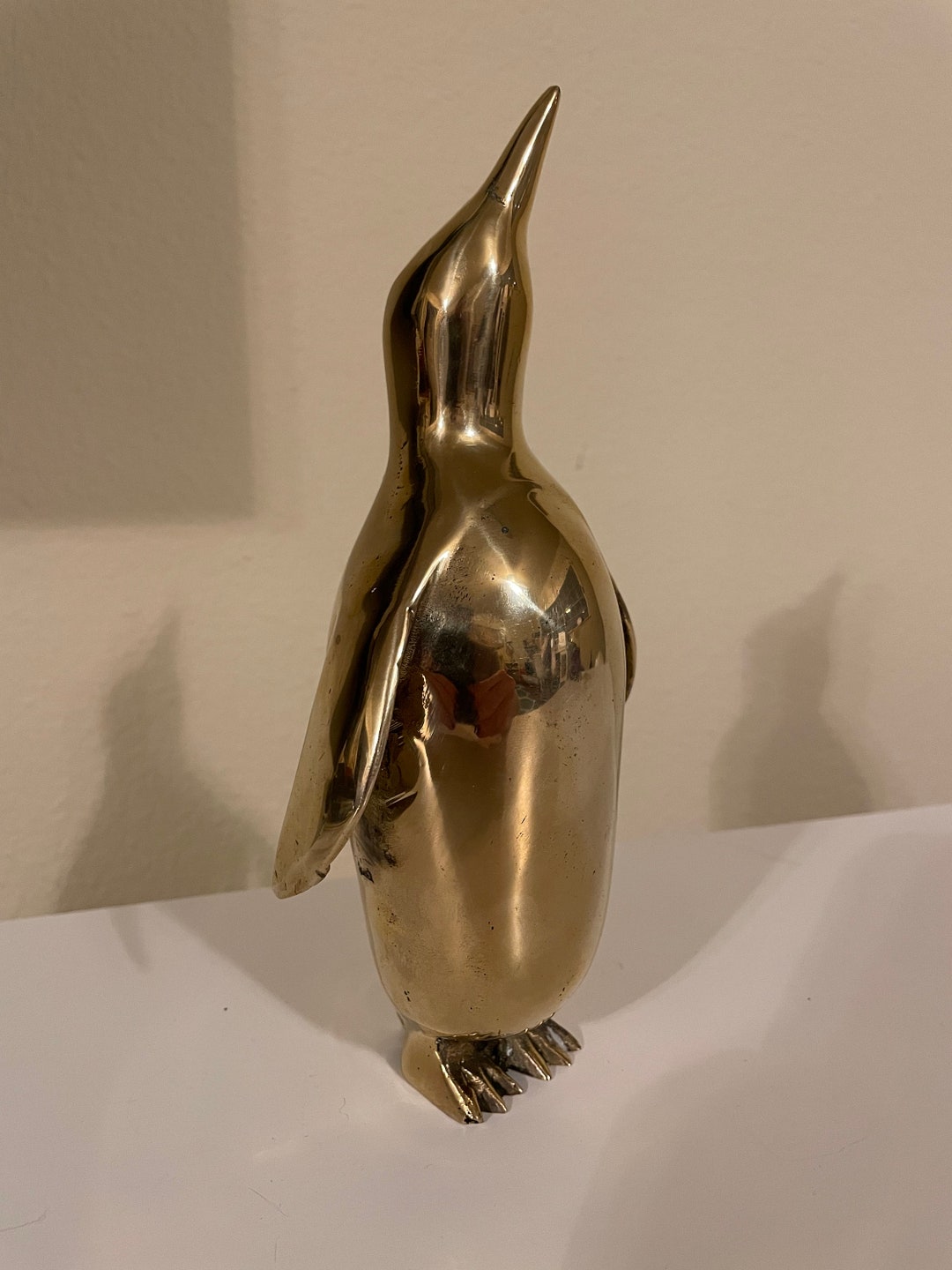 Vintage Modern Brass Penguin Sculpture/ Brass Hollywood Etsy