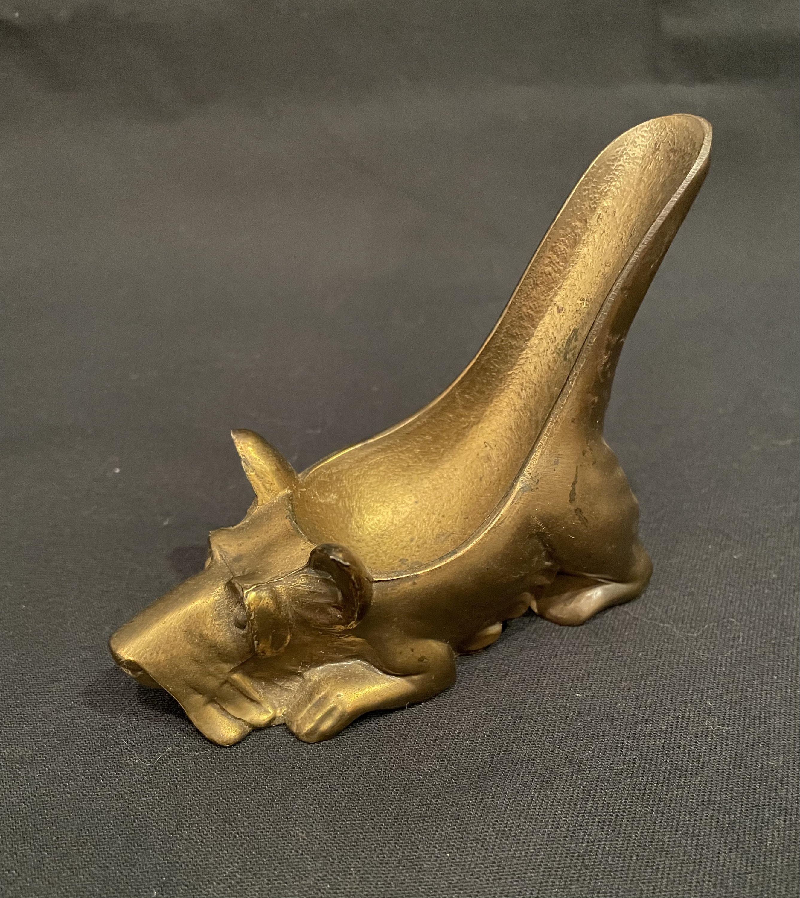 Vintage Brass Scottie Dog Pipe Holder Etsy