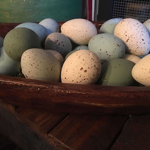 Primitive Eggs, Speckled Eggs, Easter Eggs, Farmhouse Spring Speckled Eggs, Faux Eggs, Farm Fresh Eggs, Spring Decor, image 5