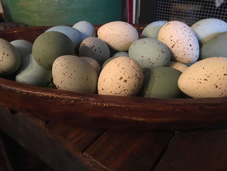 Primitive Eggs, Speckled Eggs, Easter Eggs, Farmhouse Spring Speckled Eggs, Faux Eggs, Farm Fresh Eggs, Spring Decor, image 5