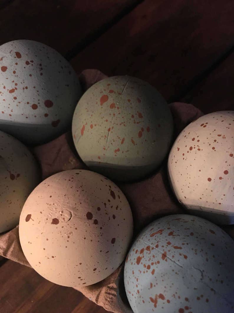 Primitive Eggs, Speckled Eggs, Easter Eggs, Farmhouse Spring Speckled Eggs, Faux Eggs, Farm Fresh Eggs, Spring Decor, image 3