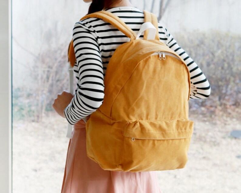 personalised corduroy backpack