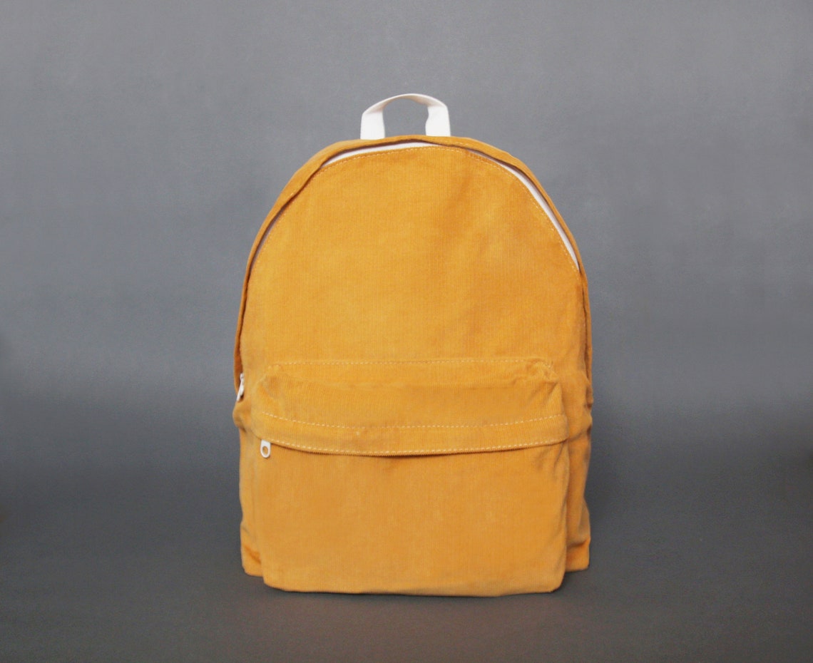 Basic Style Corduroy Backpack Lightweight Backpack Back to Etsy