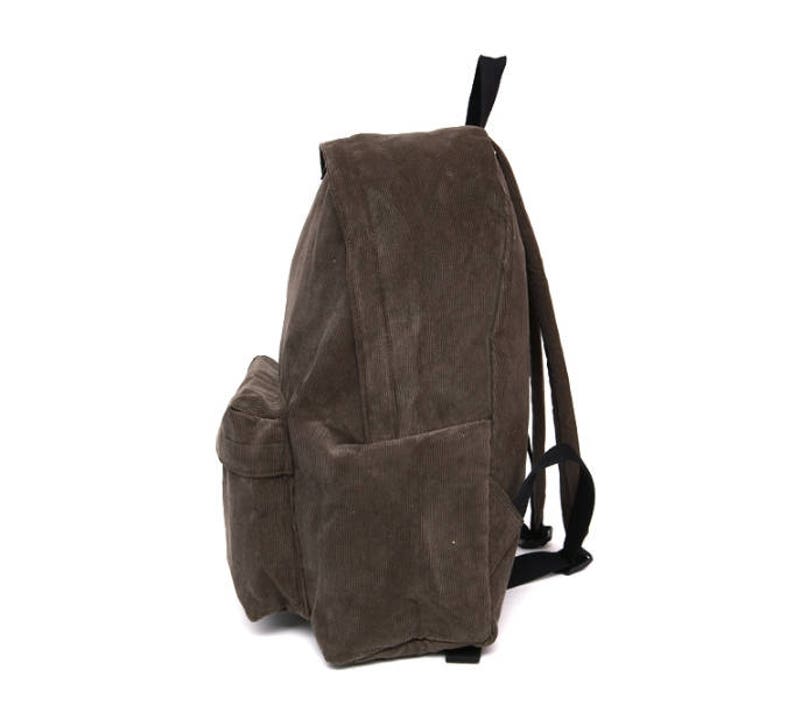 Basic Style Corduroy Backpack Red Etsy