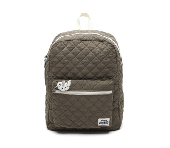 olive green pink backpack
