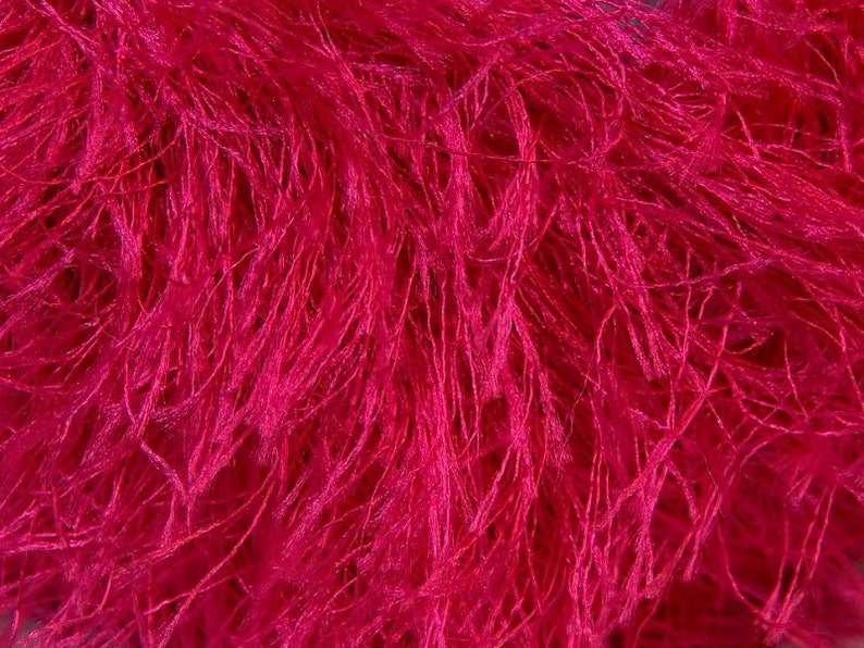 Magenta Bright Pink Long Eyelash Ice Yarn Dark Pink Fun Fur - Etsy