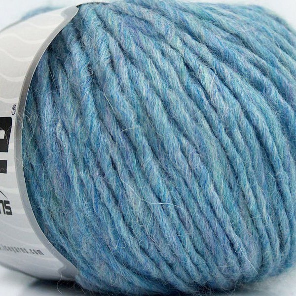 Destash Sale Viscose Alpaca Light Blue Melange Striped Ice Yarn, Wool Yarn, Light Baby Blue Yarn, Wool Yarn, Fiber Art, Unique Yarn, 38196