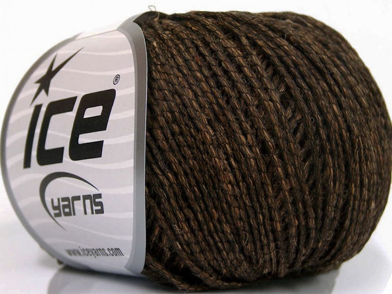 109 Yards,53624 DK Weight Wool Blend Yarn Fiber Art Unique Yarn Thin Tube Brown Wool Blend Ice Yarn Thin Wool Blend Yarn
