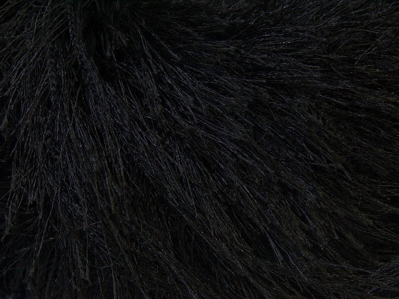 Black Eyelash Ice Yarn Black Fun Fur Long Fancy Yarn Fiber - Etsy