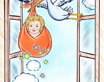Illustrator for hire, illustration with three characters and detailed background, childrens book custom drawings, story book to self publish