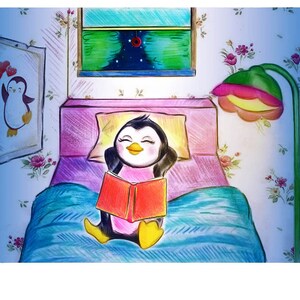Illustrator for hire, illustration with three characters and detailed background, childrens book custom drawings, story book to self publish
