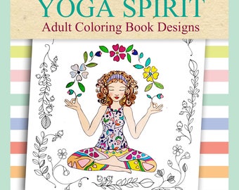 NOW ON SALE!!! - Printable Coloring Book - Timna Green Art - Yoga Coloring Book