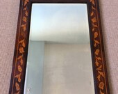 Early 18th century Dutch marquetry Pier mirror with original bevelled glass