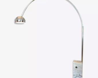 Vintage Flos Arco Italian Carrara Marble Floorlamp By Achille Castiglioni circa 1980s