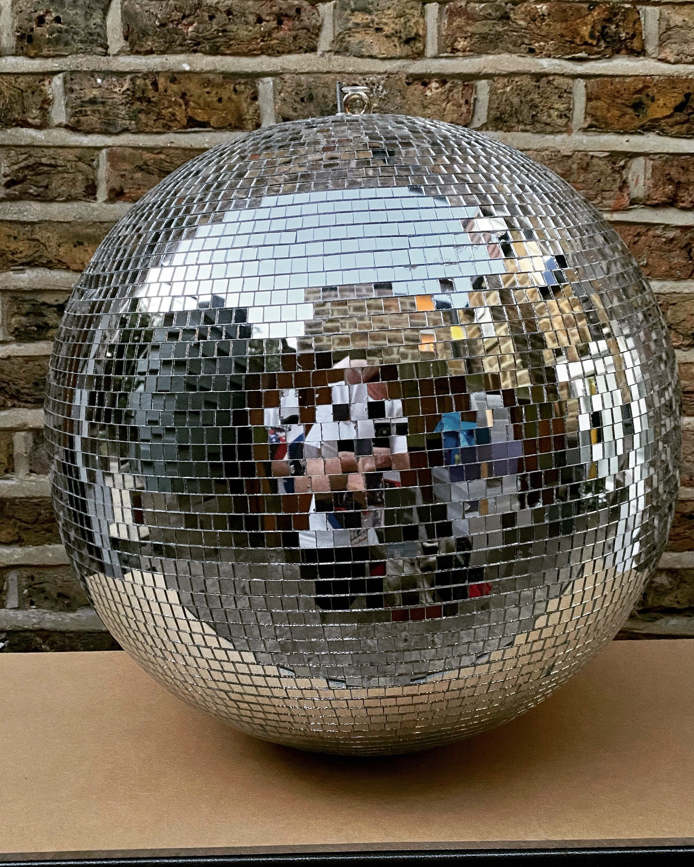 Rotating 20 Gold Disco Ball Hanging Glass Mirrored Large Disco