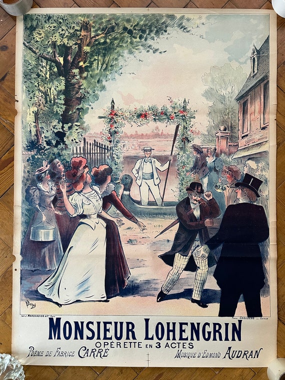 French theatre poster Monsieur Lohengrin