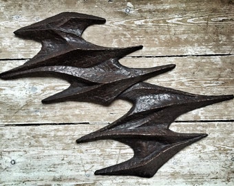 Abstract modernist fibreglass wall sculpture by Joy Stewart