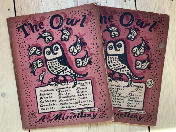 The Owl a miscellany issue 1 and 2 1919