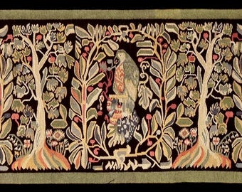 vintage Scandinavian tapestry flamsk from Skåne in Sweden signed EHL 1921