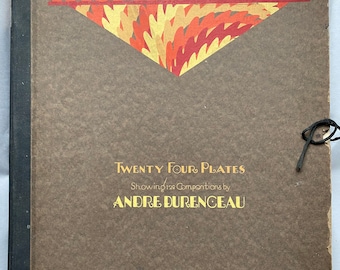 Andre Durenceau Inspirations Art Deco complete book of 24 pochoir prints 1929