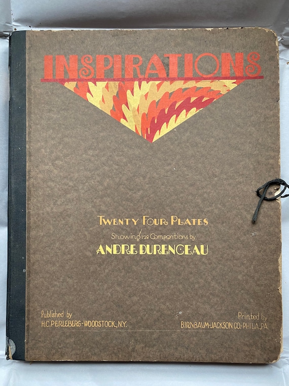 Andre Durenceau Inspirations Art Deco complete book of 24 pochoir prints 1929