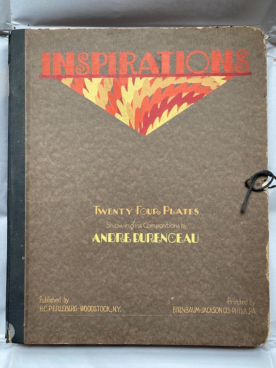 Andre Durenceau Inspirations Art Deco complete book of 24 pochoir prints 1929