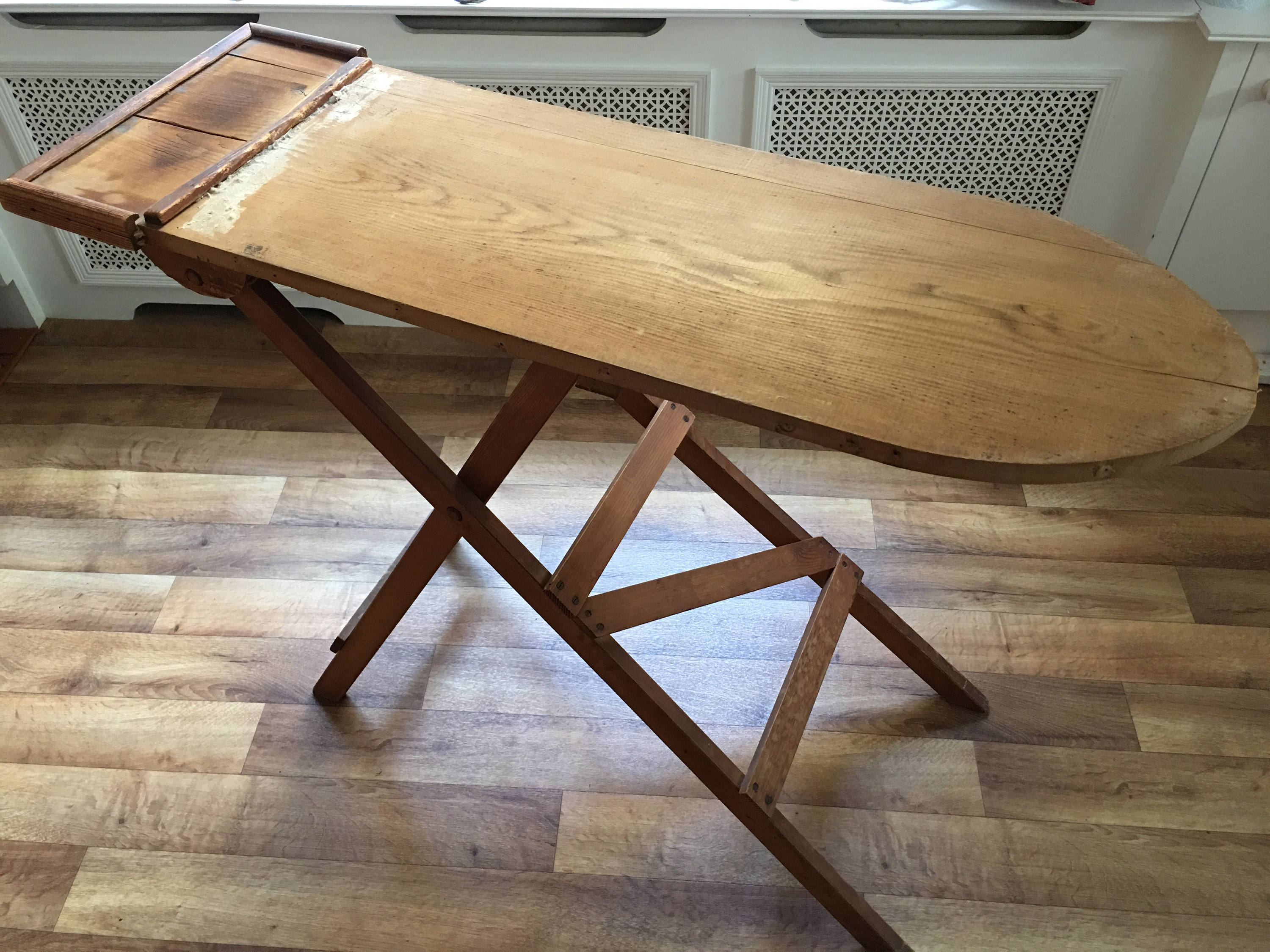 Vintage Art Deco Original Wooden Ironing Board