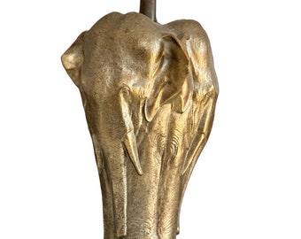 Vintage Hollwood regency brass Elephant desk lamp by Tyndale for Cooper lamp company of America
