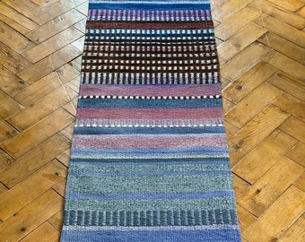 Vintage Scandinavian Finnish handmade woollen wall hanging circa 1970's