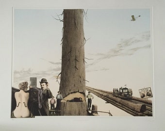 Jan Peter Tripp (b 1945) "Kinsey meets Man Ray" drypoint coloured etching