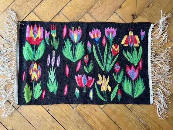 Vintage Swedish Flamskvavnad  from Skåne, in wool tapestry