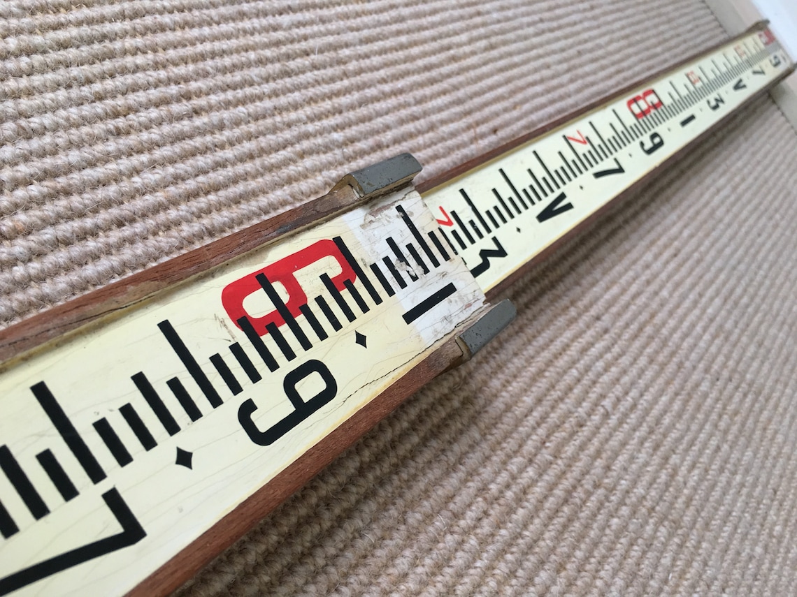Vintage surveyor's telescopic measuring stick Etsy