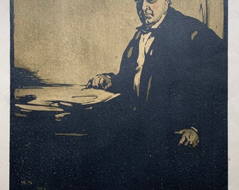 President McKinley by Sir William Nicholson lithographic print circa 1901