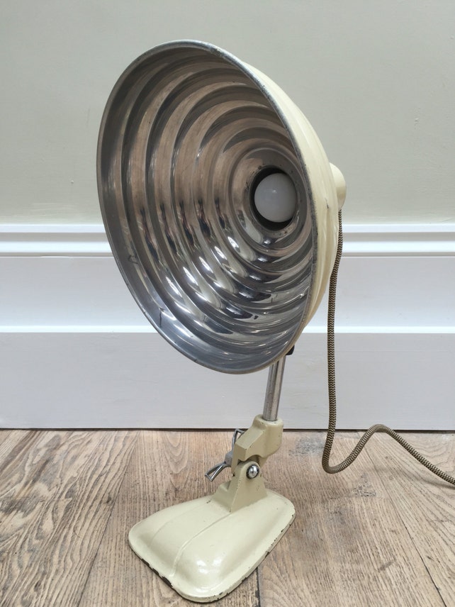 Vintage retro Pifco heat lamp fitted with standard lightbulb. Etsy