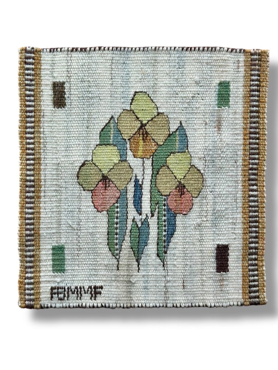 Märta Måås-Fjetterström Blomlapp wool and linen tapestry