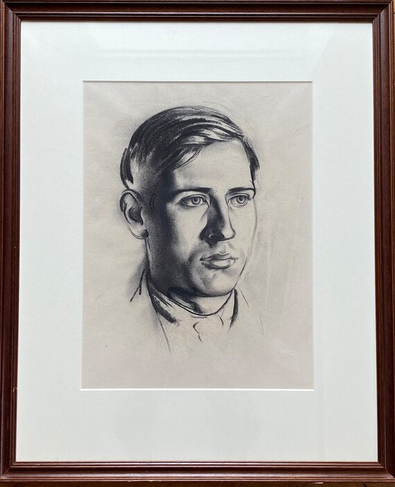 James Stroudley 1906-1988 British school study charcoal