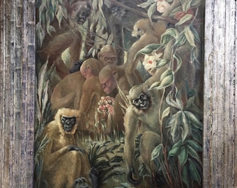 Alixe Jean Shearer Armstrong (1894-1983) oil on canvas 'The Jungle' signed 1938 modern British Slade School