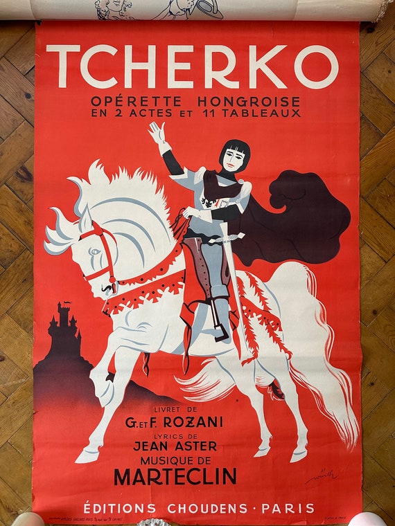 Hungarian opera poster for Tcherko circa 1935