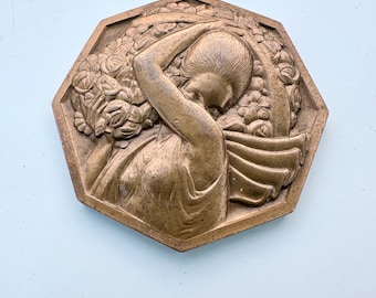 Pierre Turin art deco bronze medal stamped 1967